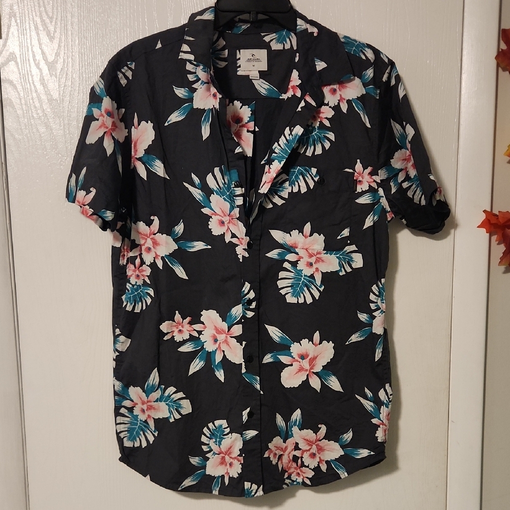 Rip Curl Black Floral Men's Shirt